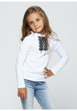 Vidoli белая блуза с вышивкой для девочки G-17552W